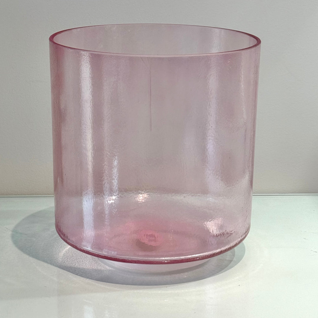 7" F+5 Pink Aura Gold Bowl 115643 Crystal Tones® Alchemy Crystal Singing Bowl