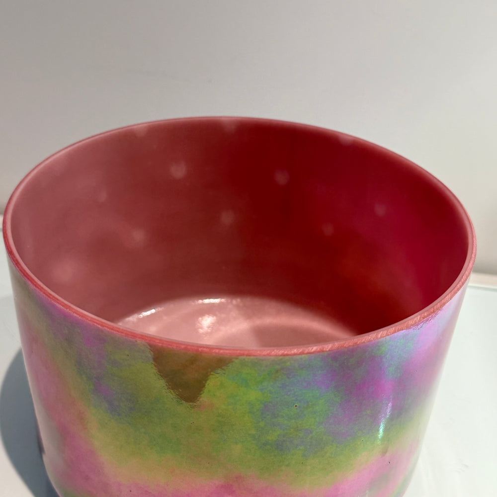 8" E-10 Ruby, Platinum 153443 Crystal Tones® Alchemy Crystal Singing Bowl