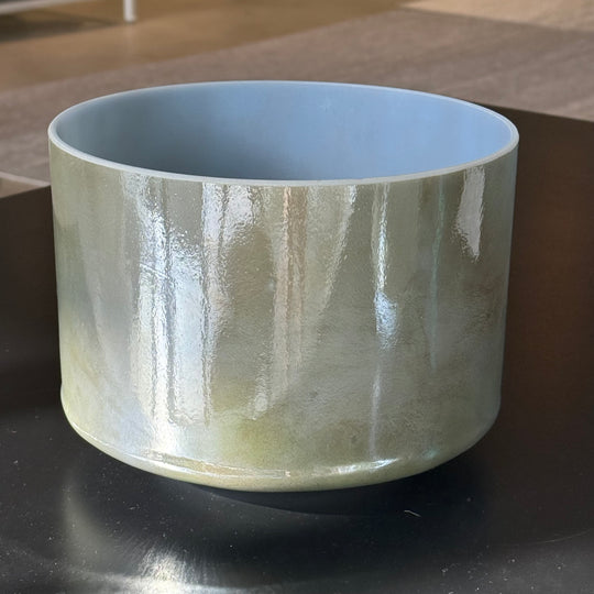 9" D-45 Mt. Shasta Serpentine, Palladium 89807 Crystal Tones® Alchemy Crystal Singing Bowl