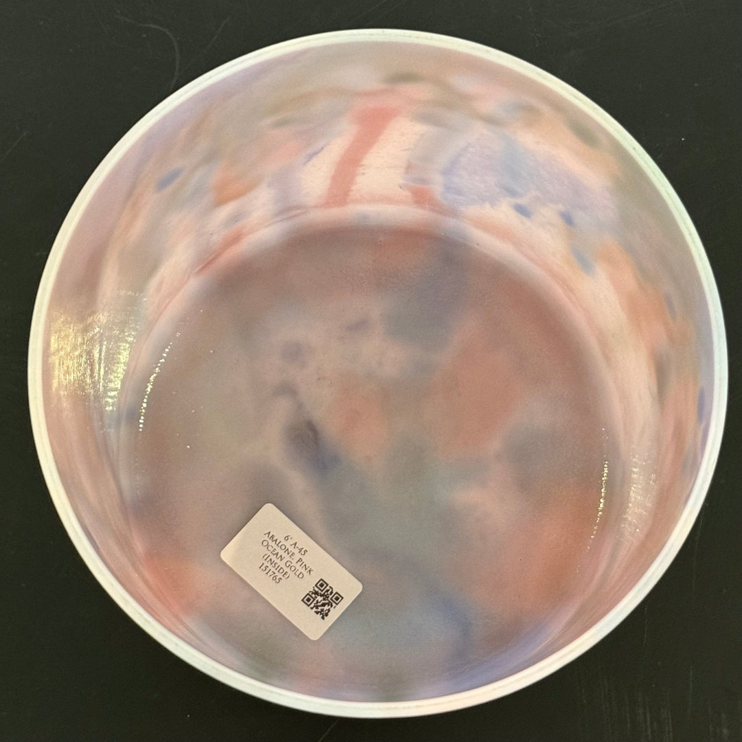 6" A-45 Abalone, Pink Ocean Gold (Inside) 151765 Crystal Tones® Alchemy Crystal Singing Bowl - Sacred Sound of the Soul