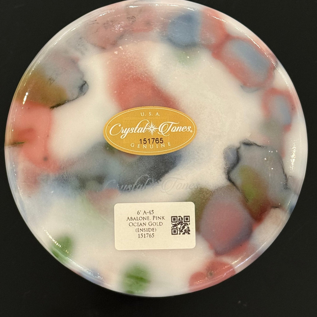 6" A-45 Abalone, Pink Ocean Gold (Inside) 151765 Crystal Tones® Alchemy Crystal Singing Bowl - Sacred Sound of the Soul
