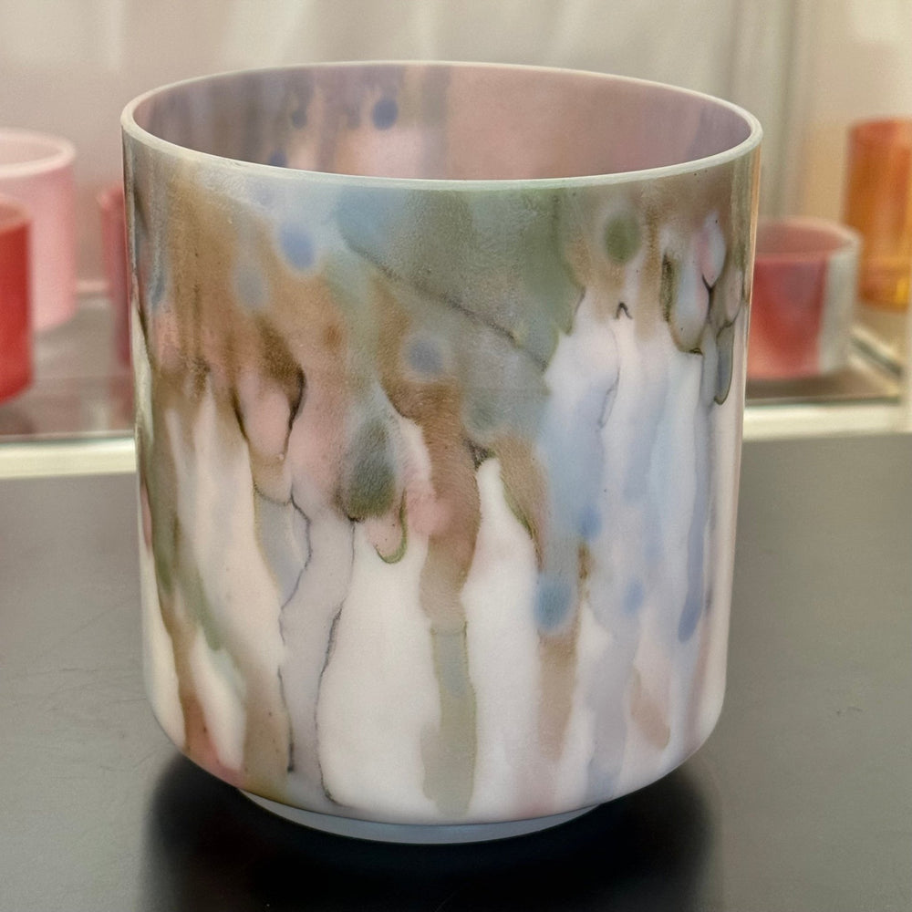 6" A-45 Abalone, Pink Ocean Gold (Inside) 151765 Crystal Tones® Alchemy Crystal Singing Bowl - Sacred Sound of the Soul