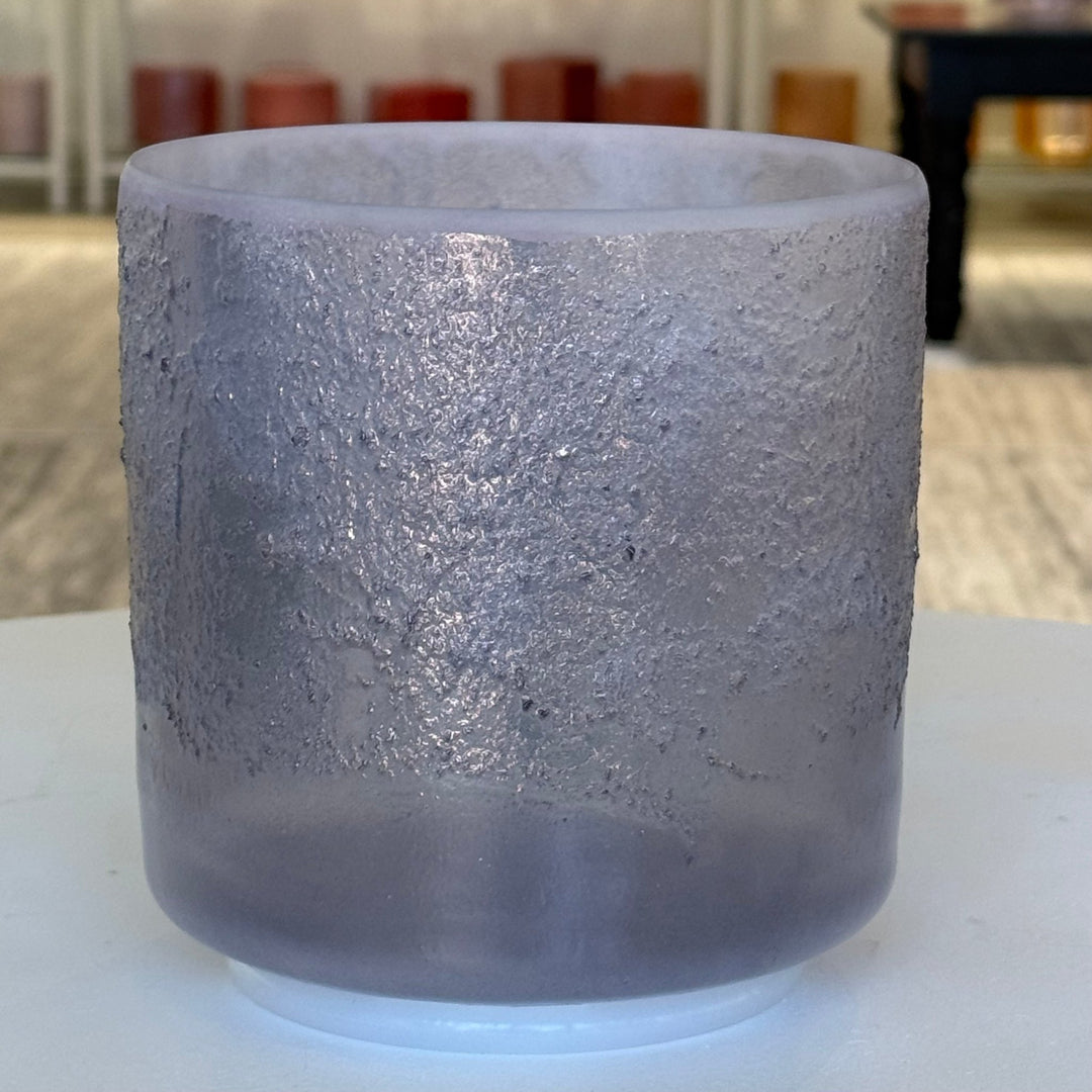 6" B-30 Lemurian Seed, Violet Aura Gold, Frosted Inside 148713 Crystal Tones® Alchemy Crystal Singing Bowl - Sacred Sound of the Soul