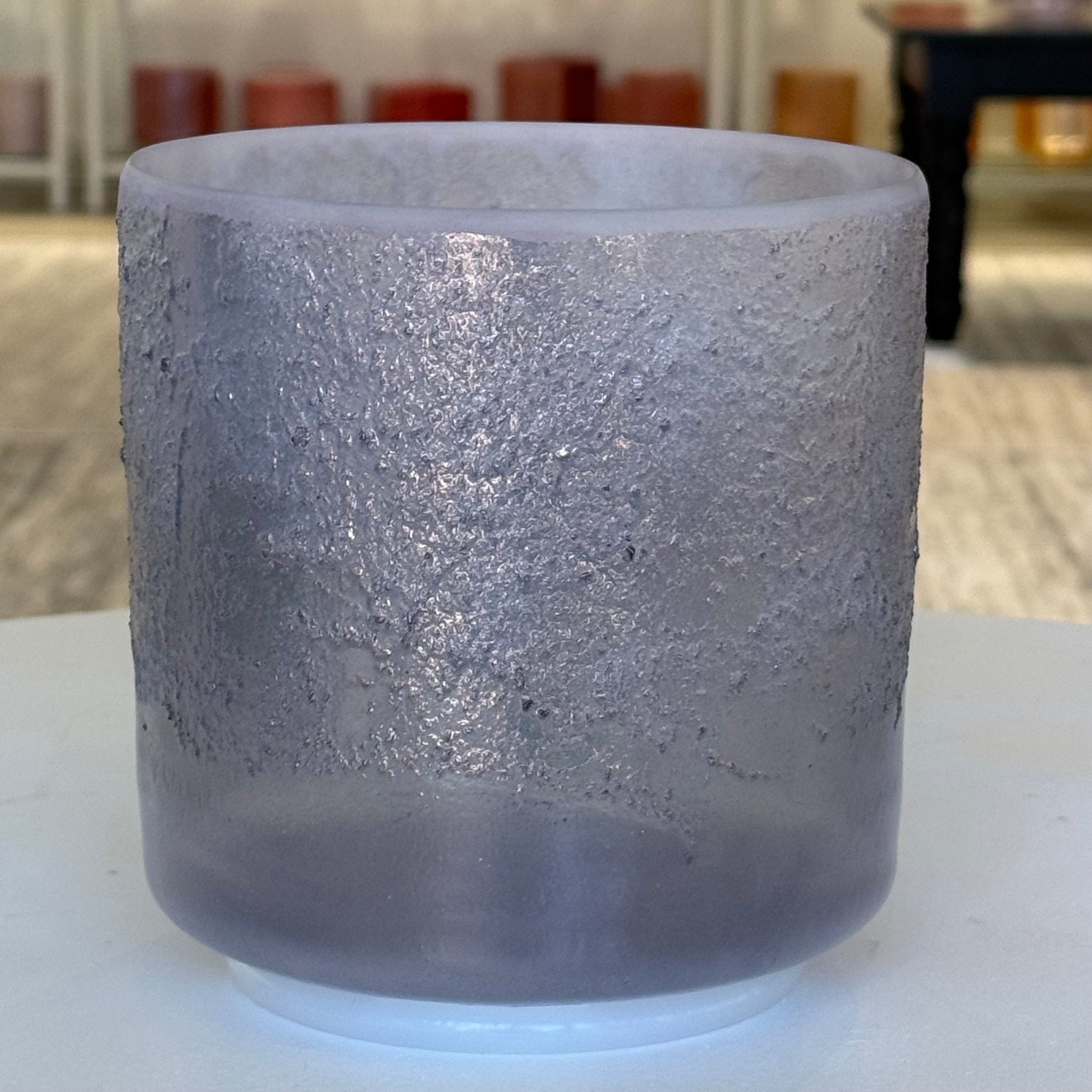 6" B-30 Lemurian Seed, Violet Aura Gold, Frosted Inside 148713 Crystal Tones® Alchemy Crystal Singing Bowl - Sacred Sound of the Soul