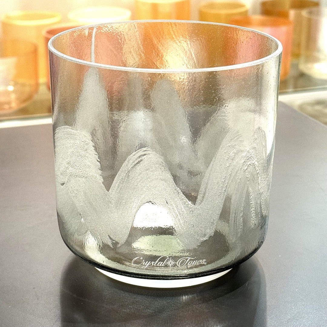 6" G+40 Azeztulite, Sage Aura Gold 156462 Crystal Tones® Alchemy Crystal Singing Bowl - Sacred Sound of the Soul