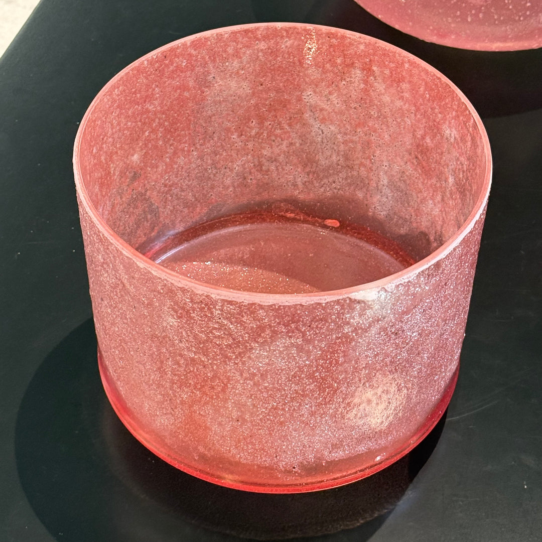 8" C+40 Lemurian Seed Rose Quartz, Palladium 147136 Crystal Tones® Alchemy Crystal Singing Bowl