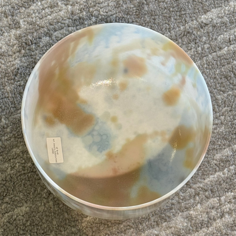 10" B+45 Mt. Shasta Serpentine 159901 Crystal Tones® Alchemy Crystal Singing Bowl