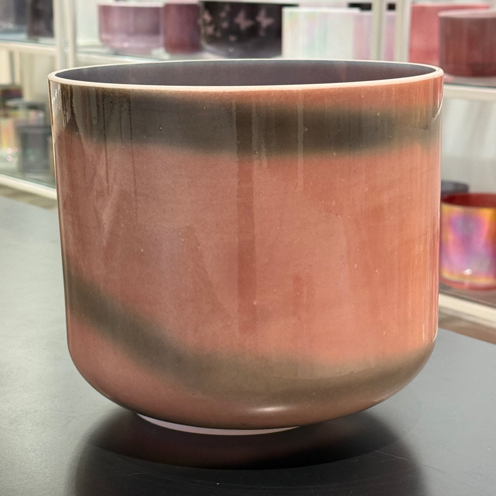 10" A#-5 Tiger's Eye, Tibetan Quartz Copper (Inside) 147200 Crystal Tones® Alchemy Crystal Singing Bowl