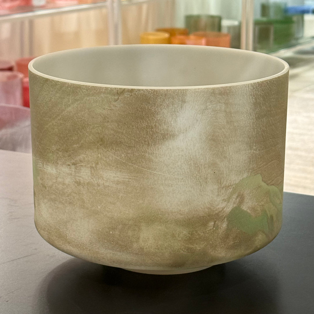 9" D-35 Itoigawa Jade, Frosted 150328 Crystal Tones® Alchemy Crystal Singing Bowl
