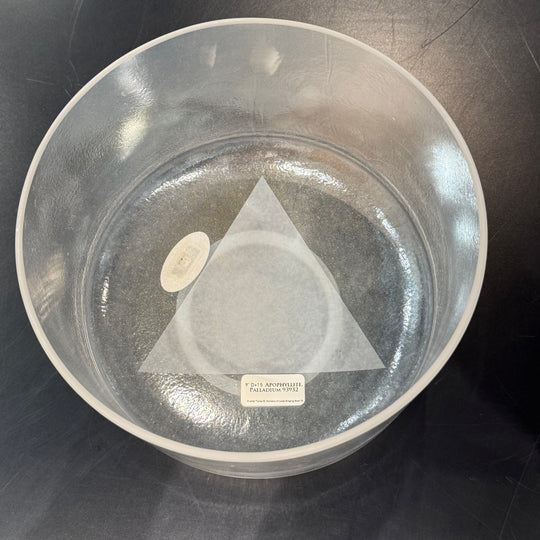 9" D+15 Apophyllite, Palladium 93932 Crystal Tones® Alchemy Crystal Singing Bowl