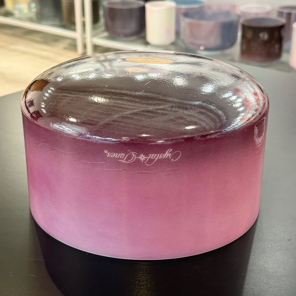 9" D-20 Pink Ocean Gold, Lavender Sunset Gold (Base) 158349 Crystal Tones® Alchemy Crystal Singing Bowl