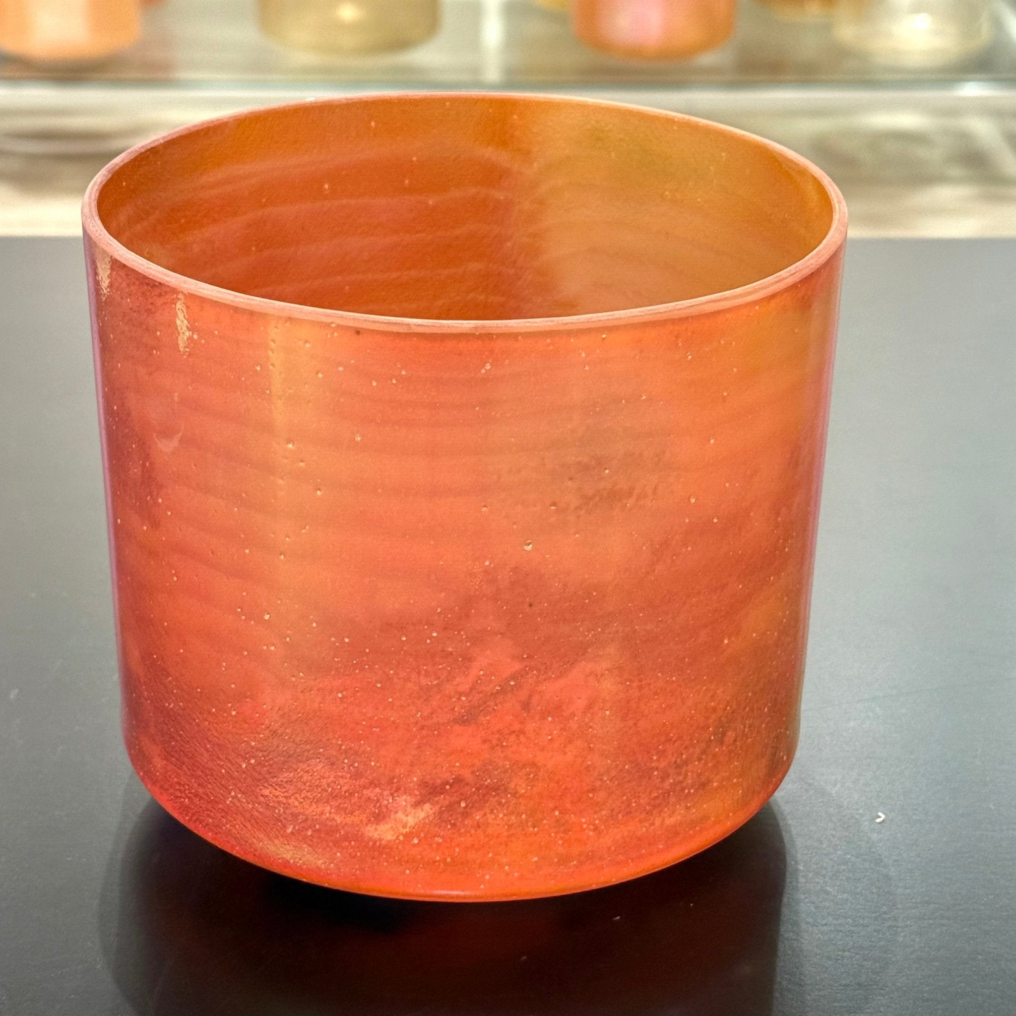 7" A-45 Carnelian, Platinum 144222 Crystal Tones® Alchemy Crystal Singing Bowl - Sacred Sound of the Soul