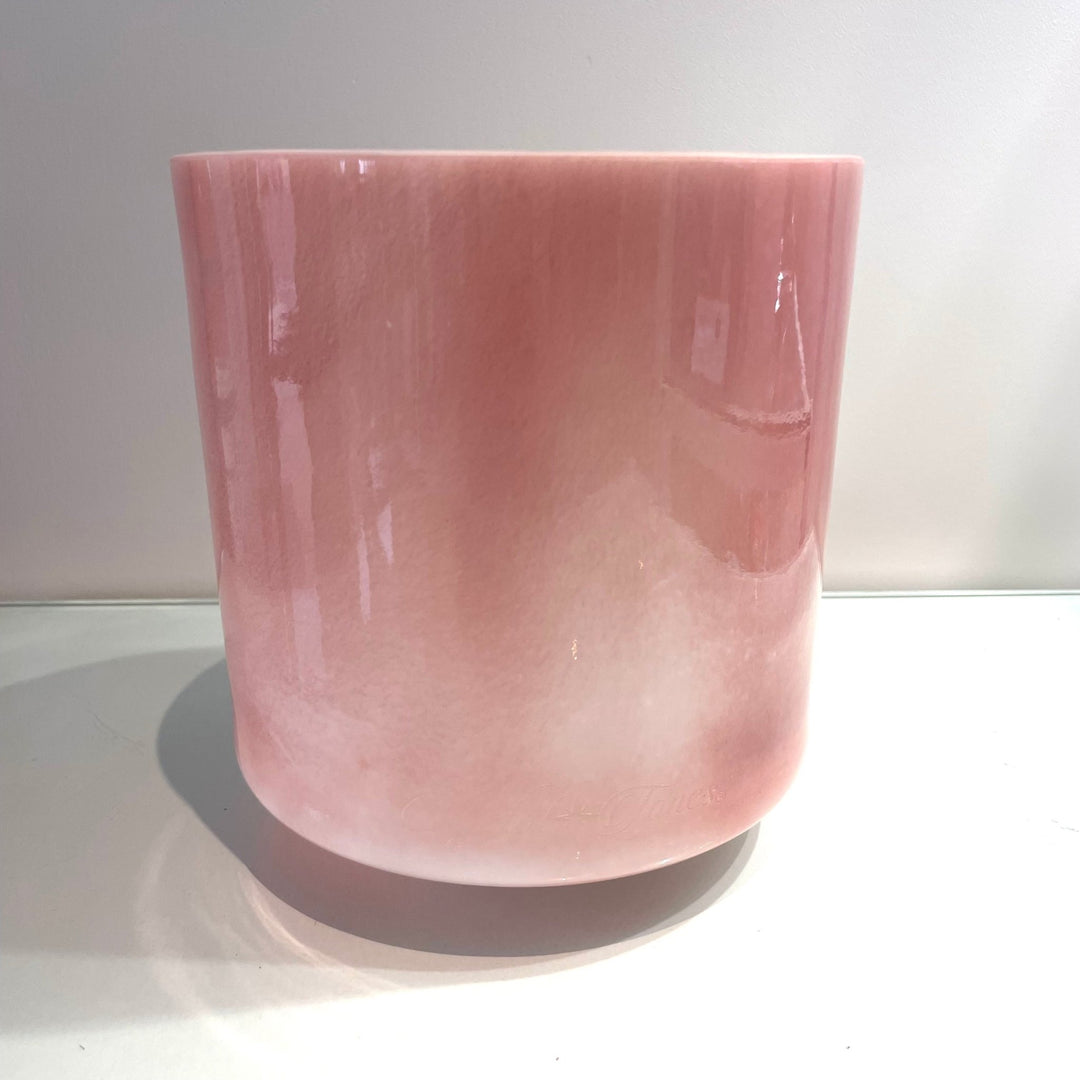 7" B+20 Rose Quartz, White Light Angel Gold Frosted Inside Bowl 130631 Crystal Tones® Alchemy Crystal Singing Bowl - Sacred Sound of the Soul