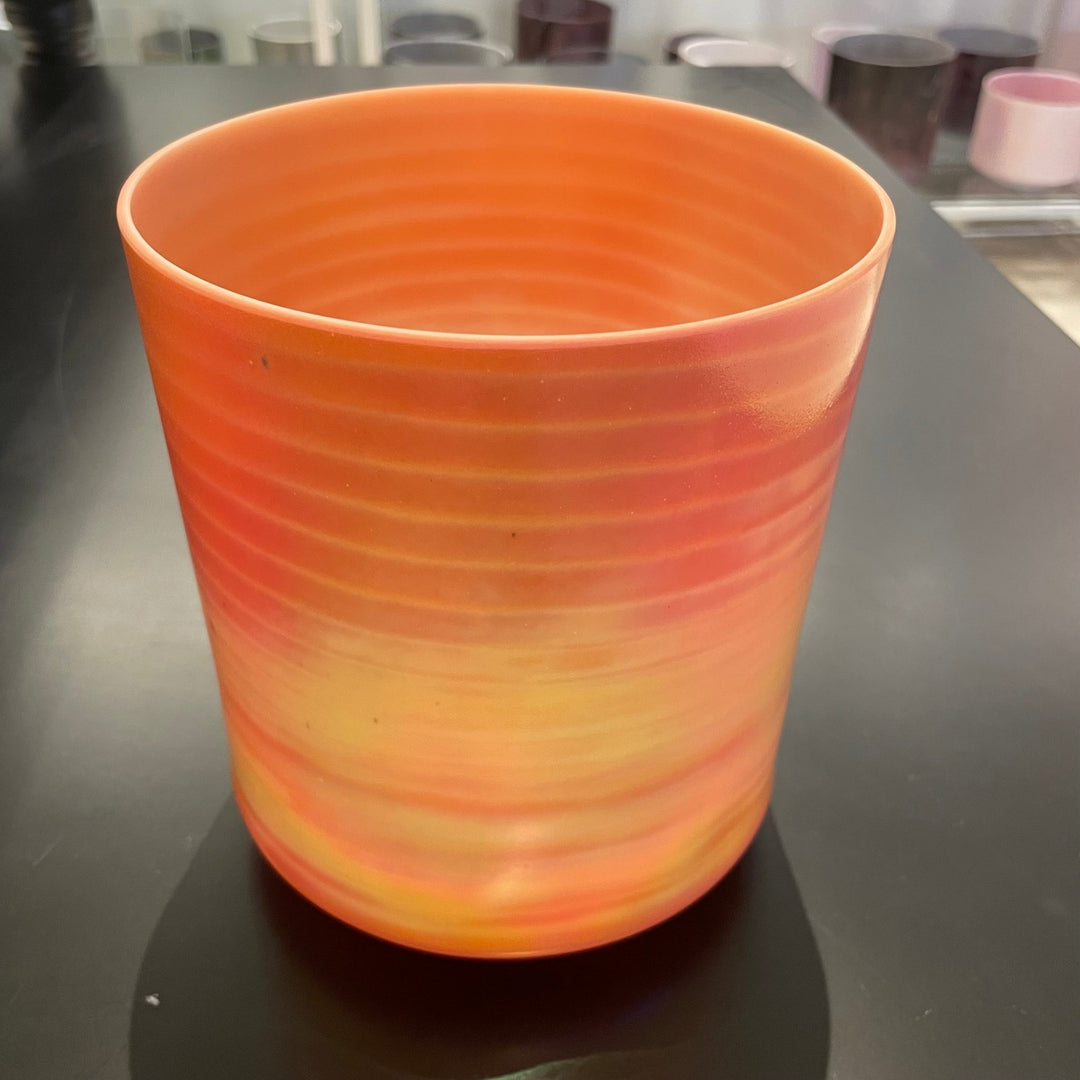 7" D-15 Sedona Red Rock, Platinum Celestial Rings Transcendent (Morph) 139316 Crystal Tones® Alchemy Crystal Singing Bowl - Sacred Sound of the Soul