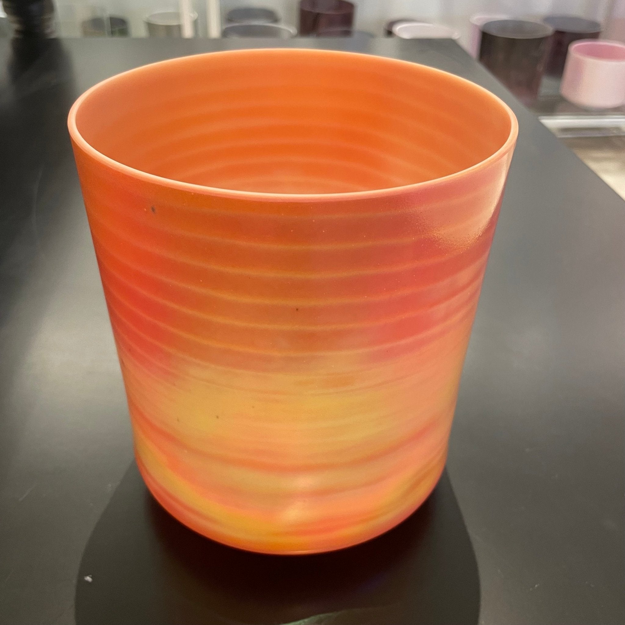 7" D-15 Sedona Red Rock, Platinum Celestial Rings Transcendent (Morph) 139316 Crystal Tones® Alchemy Crystal Singing Bowl - Sacred Sound of the Soul