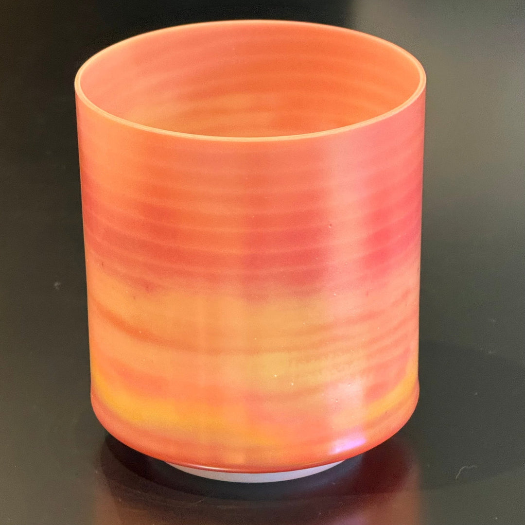 7" D-15 Sedona Red Rock, Platinum Celestial Rings Transcendent (Morph) 139316 Crystal Tones® Alchemy Crystal Singing Bowl - Sacred Sound of the Soul