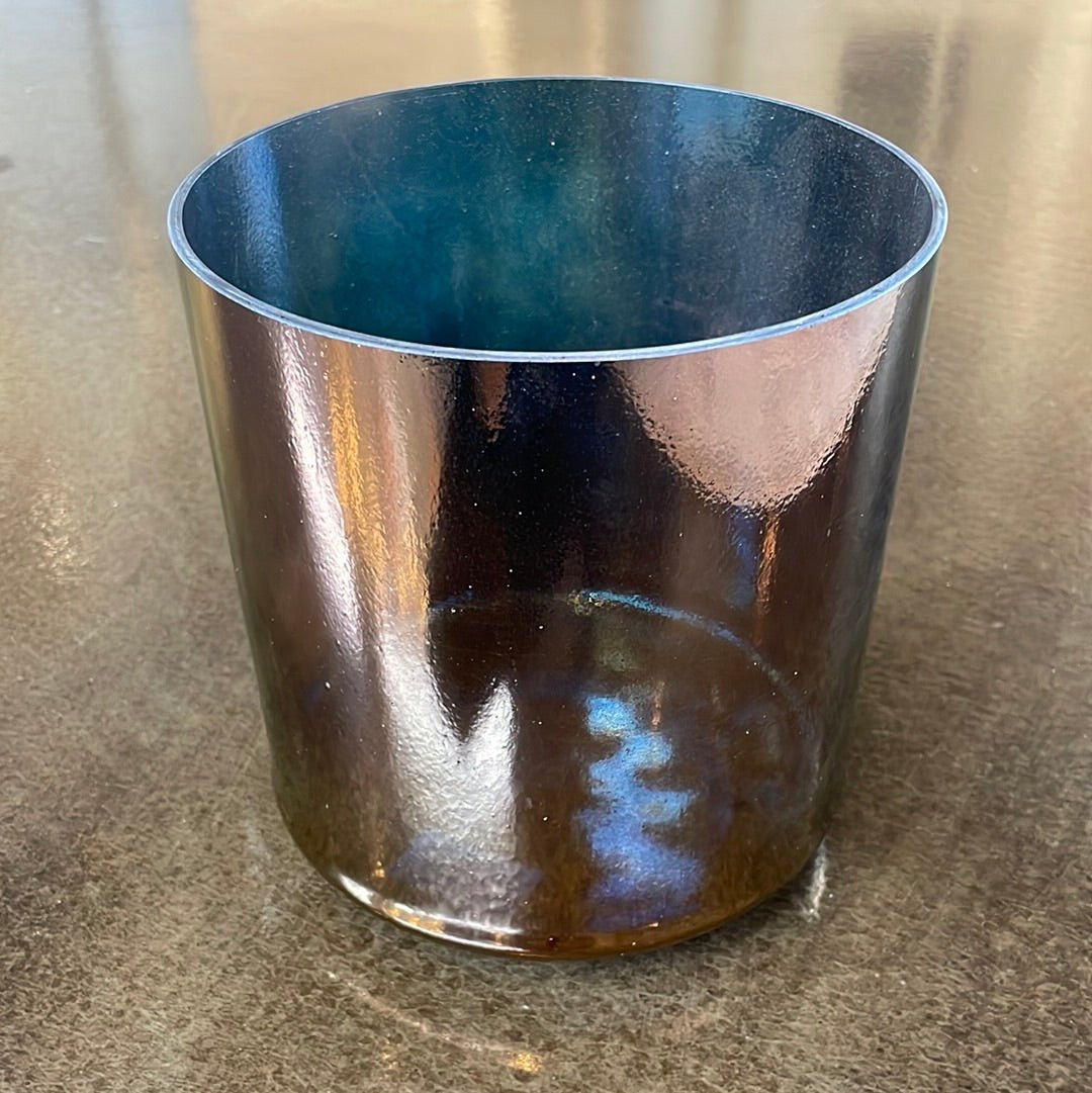 7" D+5 Tibetan Quartz Copper Aura, White Light Aura Gold (inside) Bowl 117902 Crystal Tones® Alchemy Crystal Singing Bowl - Sacred Sound of the Soul
