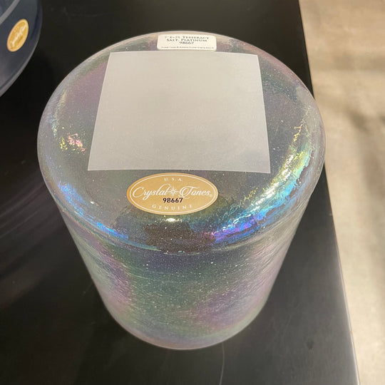 7" E+25 Tesseract Salt, Platinum 98667 Crystal Tones® Alchemy Crystal Singing Bowl - Sacred Sound of the Soul