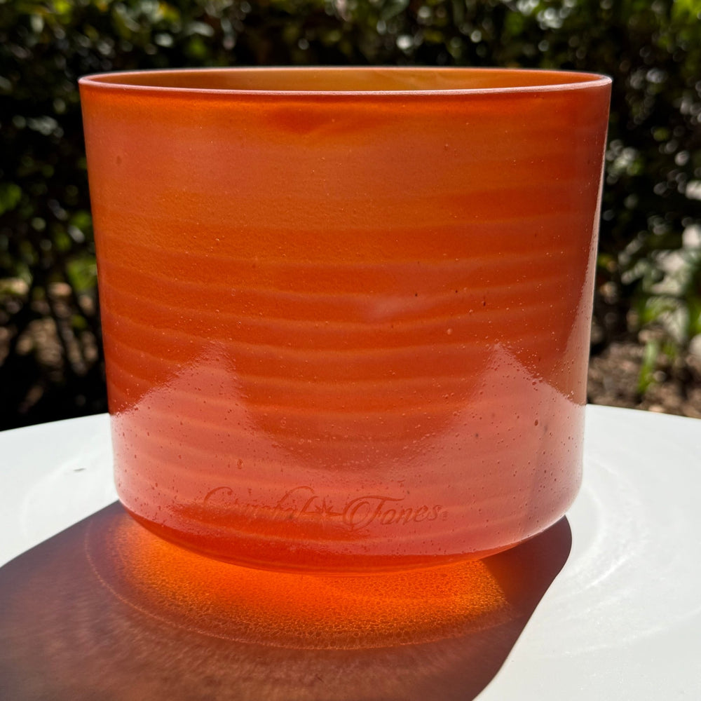 7" F-15 Carnelian Celestial Rings, Morph 135287 Crystal Tones® Alchemy Crystal Singing Bowl - Sacred Sound of the Soul