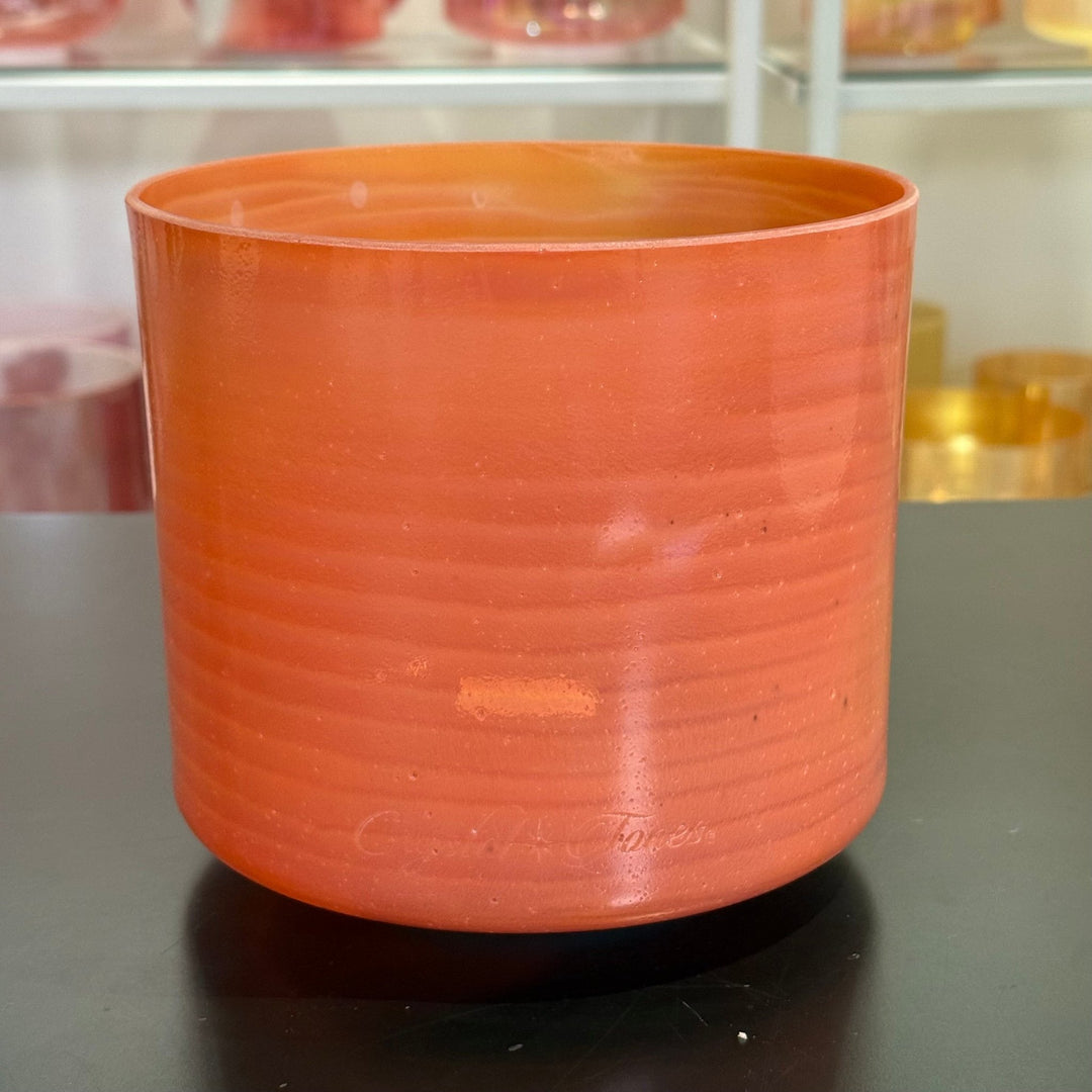 7" F-15 Carnelian Celestial Rings, Morph 135287 Crystal Tones® Alchemy Crystal Singing Bowl - Sacred Sound of the Soul