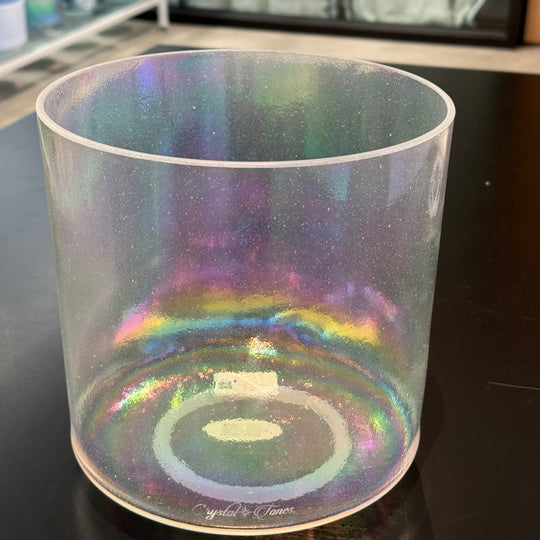 8" C#+10 Platinum, Transcendent (Morph) 153722 Crystal Tones® Alchemy Crystal Singing Bowl