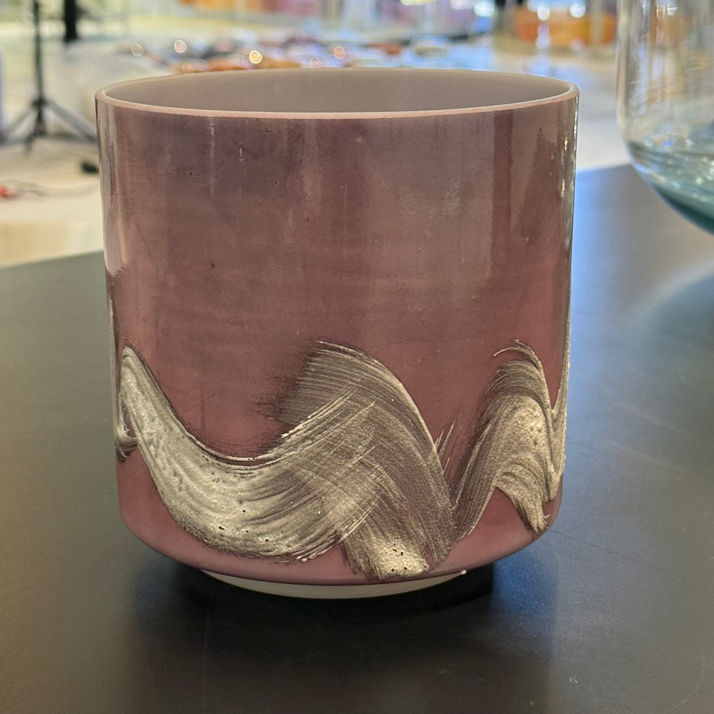 6" B0 Pink Tourmaline, White Light Angel Gold 147553 Crystal Tones® Alchemy Crystal Singing Bowl