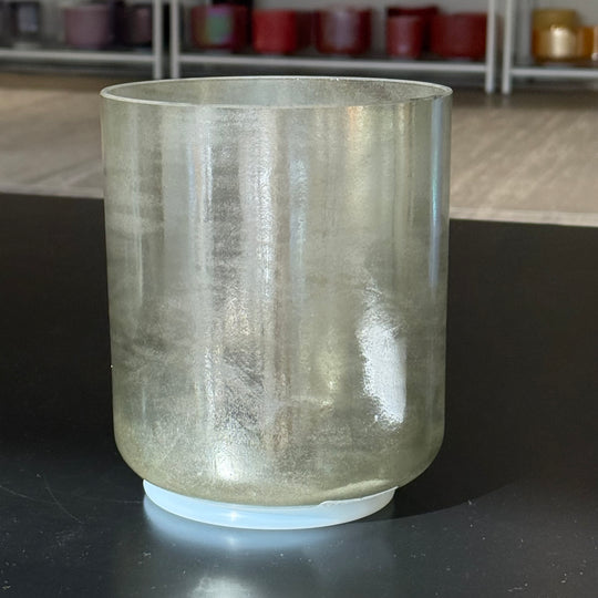 6" A-50 Great Salt Lake Salt, Sage Aura Gold Bowl 89161 Crystal Tones® Alchemy Crystal Singing Bowl