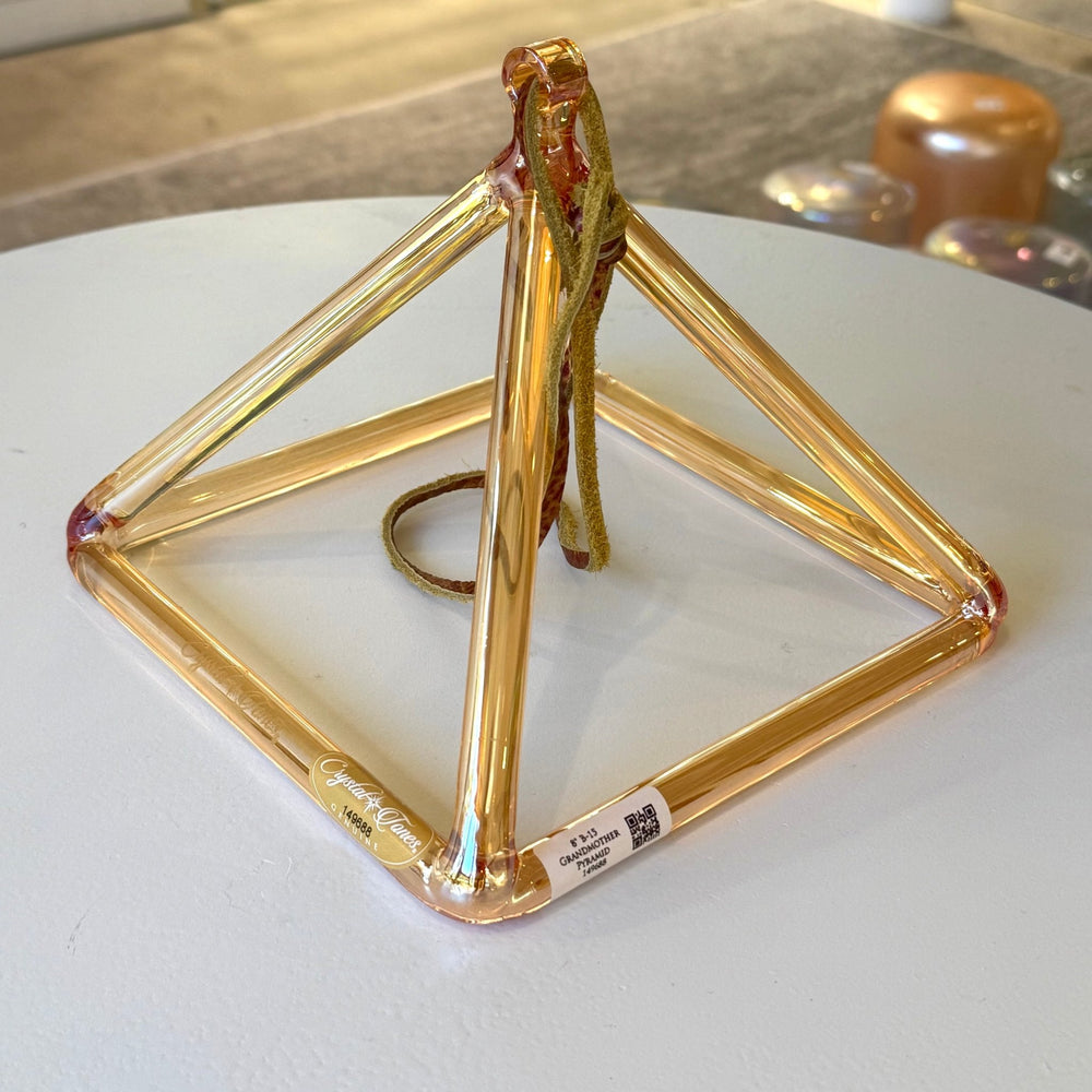 8" B-15 Grandmother 149688 Crystal Tones® Alchemy Crystal Singing Pyramid - Sacred Sound of the Soul