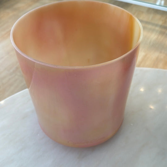 8" B-5 Sunstone, Platinum Bowl 129385 Crystal Tones® Alchemy Crystal Singing Bowl - Sacred Sound of the Soul