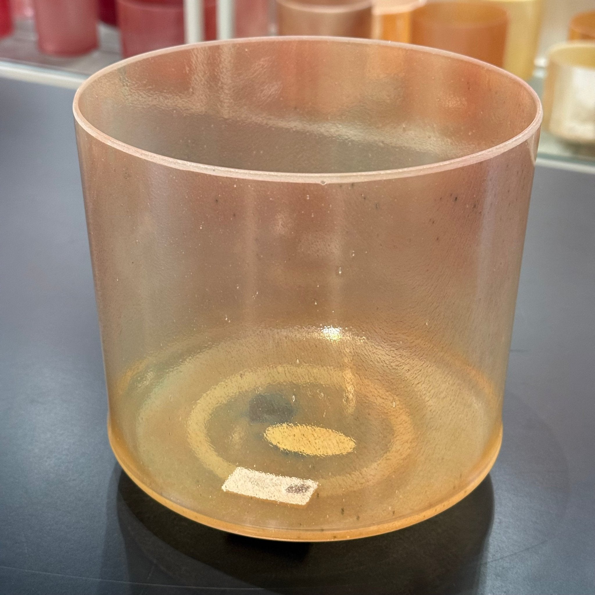 8" B+5 Imperial Topaz, Palladium 152286 Crystal Tones® Alchemy Crystal Singing Bowl - Sacred Sound of the Soul