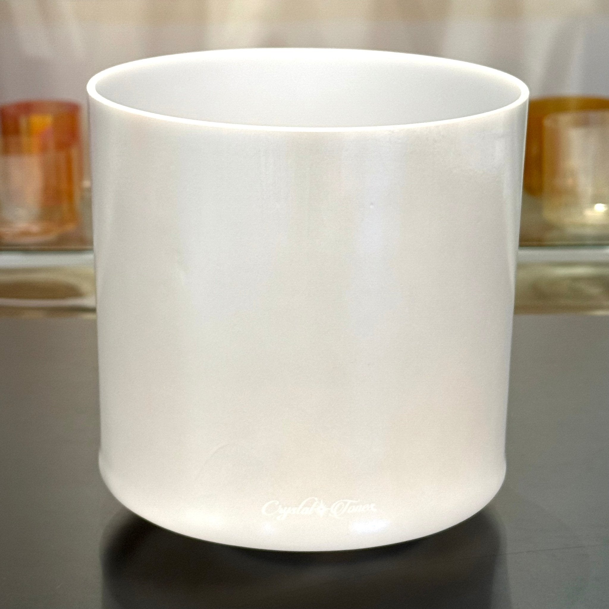 8" C0 White Light Angel Gold 153883 Crystal Tones® Alchemy Crystal Singing Bowl - Sacred Sound of the Soul