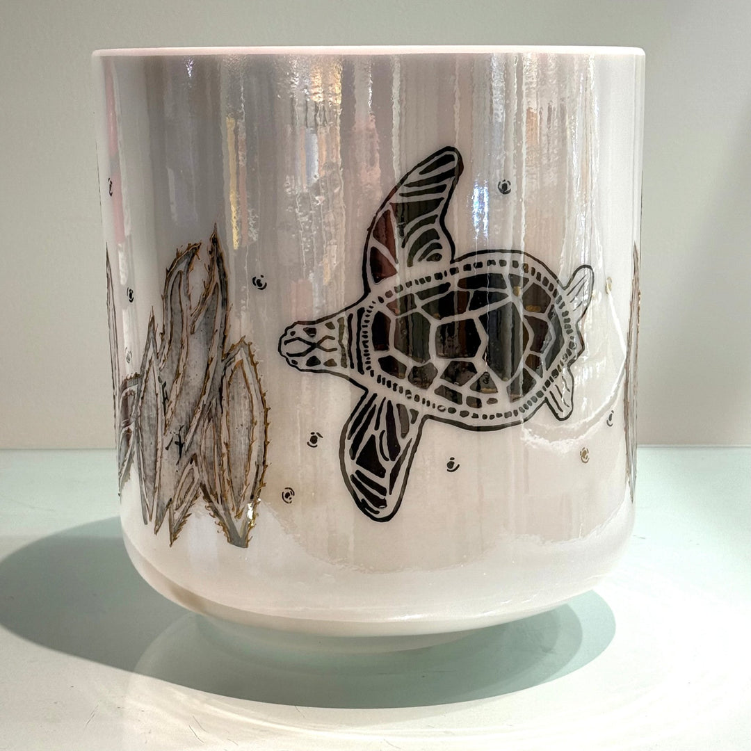 8" C+20 Yagna, Palladium Limited Edition Gold Turtles 143057 Crystal Tones® Alchemy Crystal Singing Bowl - Sacred Sound of the Soul