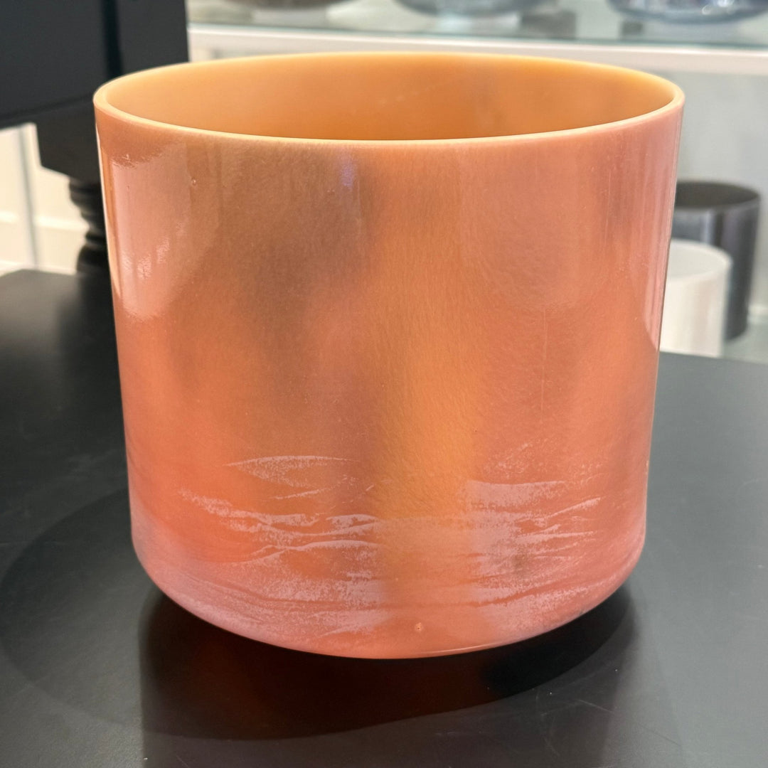 8" D-25 Monroe-Utah Hot Springs Frosted Rim Inside 144734 Crystal Tones® Alchemy Crystal Singing Bowl - Sacred Sound of the Soul