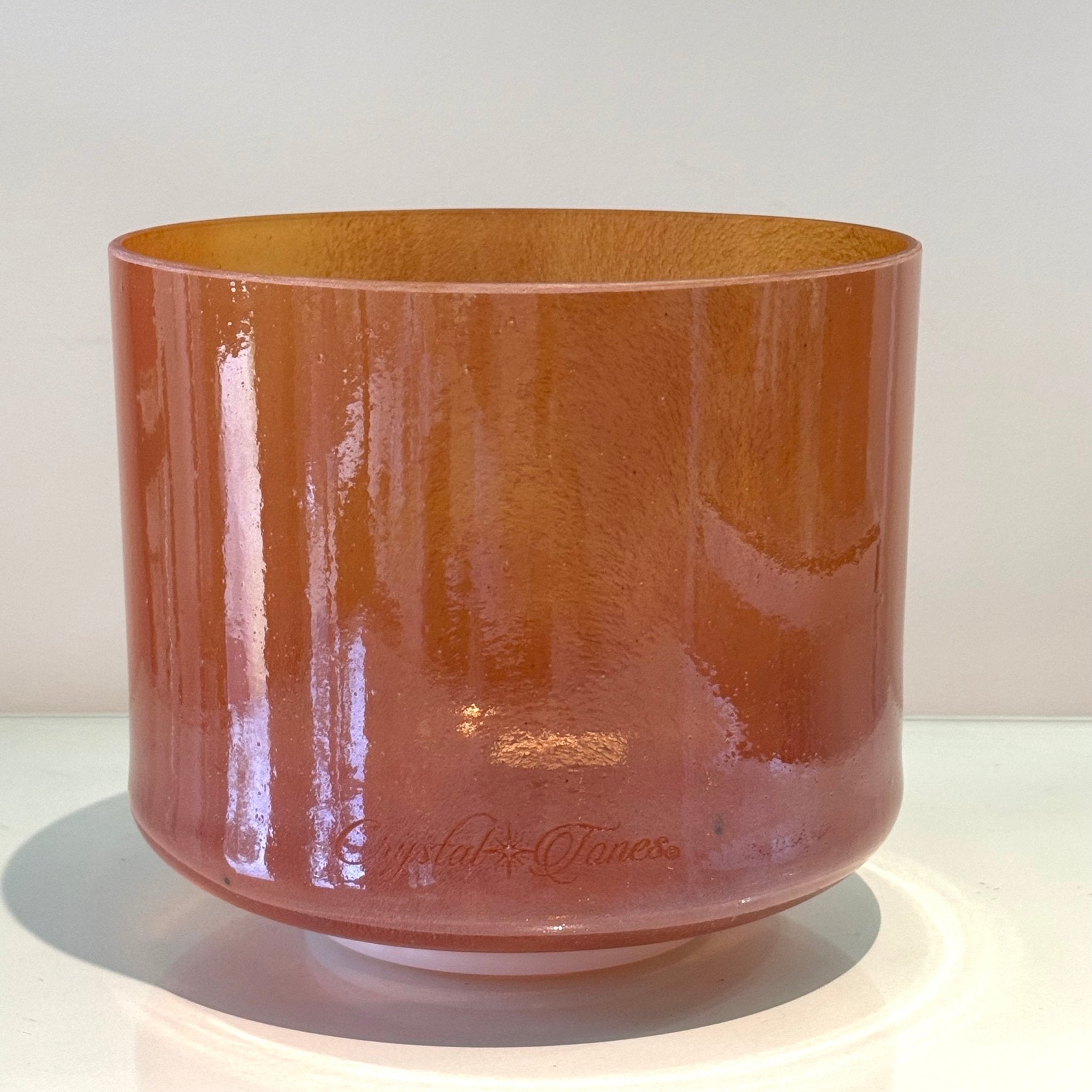 8" D+10 Carnelian, White Light Aura Gold 133483 Crystal Tones® Alchemy Crystal Singing Bowl - Sacred Sound of the Soul
