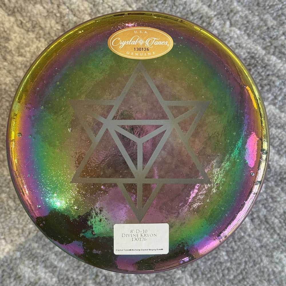 8" D+10 Divine Kryon 130126 Crystal Tones® Alchemy Crystal Singing Bowl - Sacred Sound of the Soul