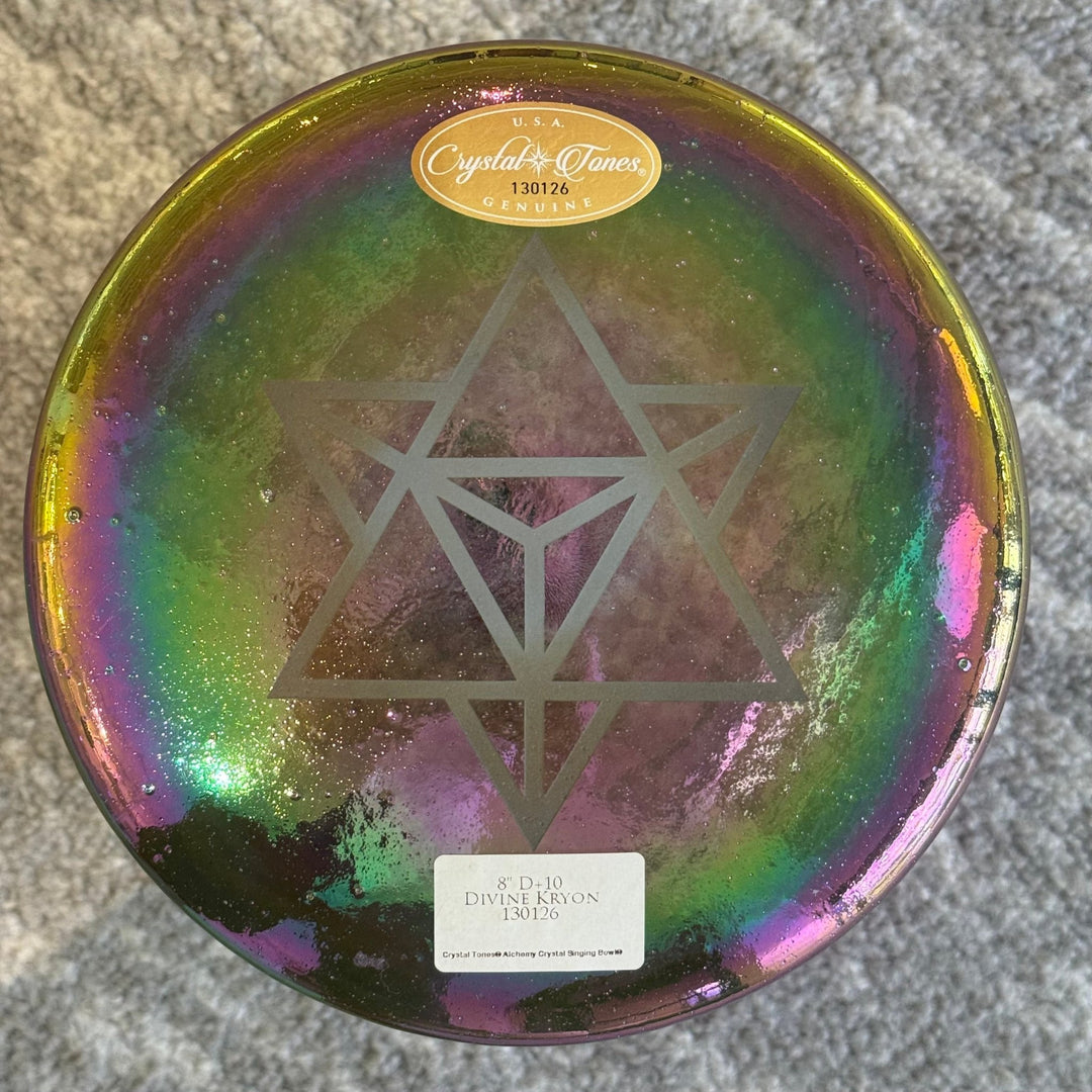 8" D+10 Divine Kryon 130126 Crystal Tones® Alchemy Crystal Singing Bowl - Sacred Sound of the Soul