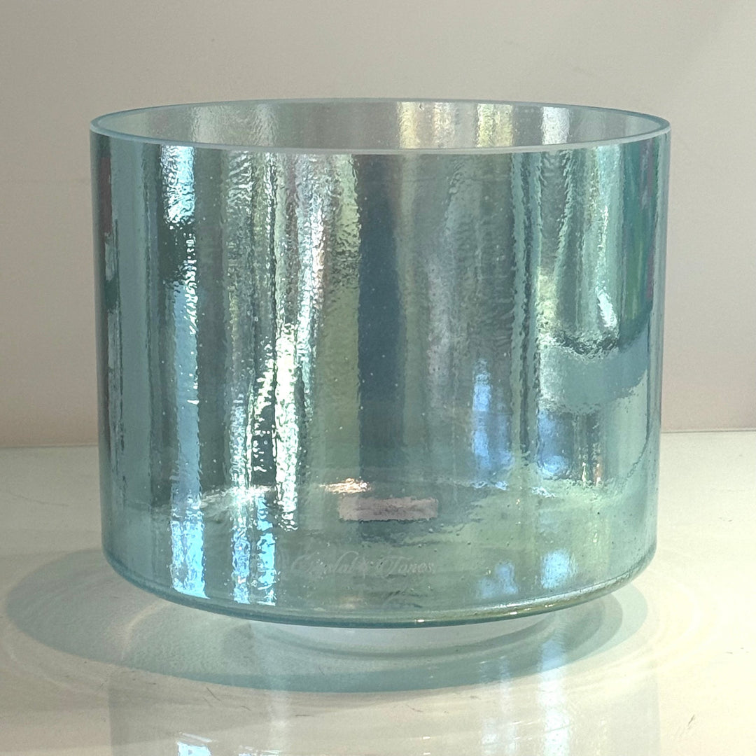 8" D+25 Aqua Aura Gold 158823 Crystal Tones® Alchemy Crystal Singing Bowl - Sacred Sound of the Soul