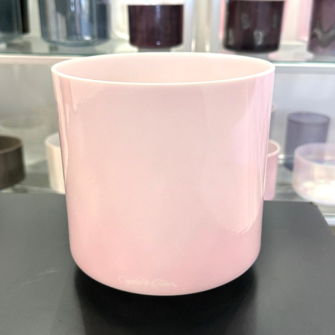 8" E0 Pink Ocean Gold, Transcendent 162832 Crystal Tones® Alchemy Crystal Singing Bowl - Sacred Sound of the Soul