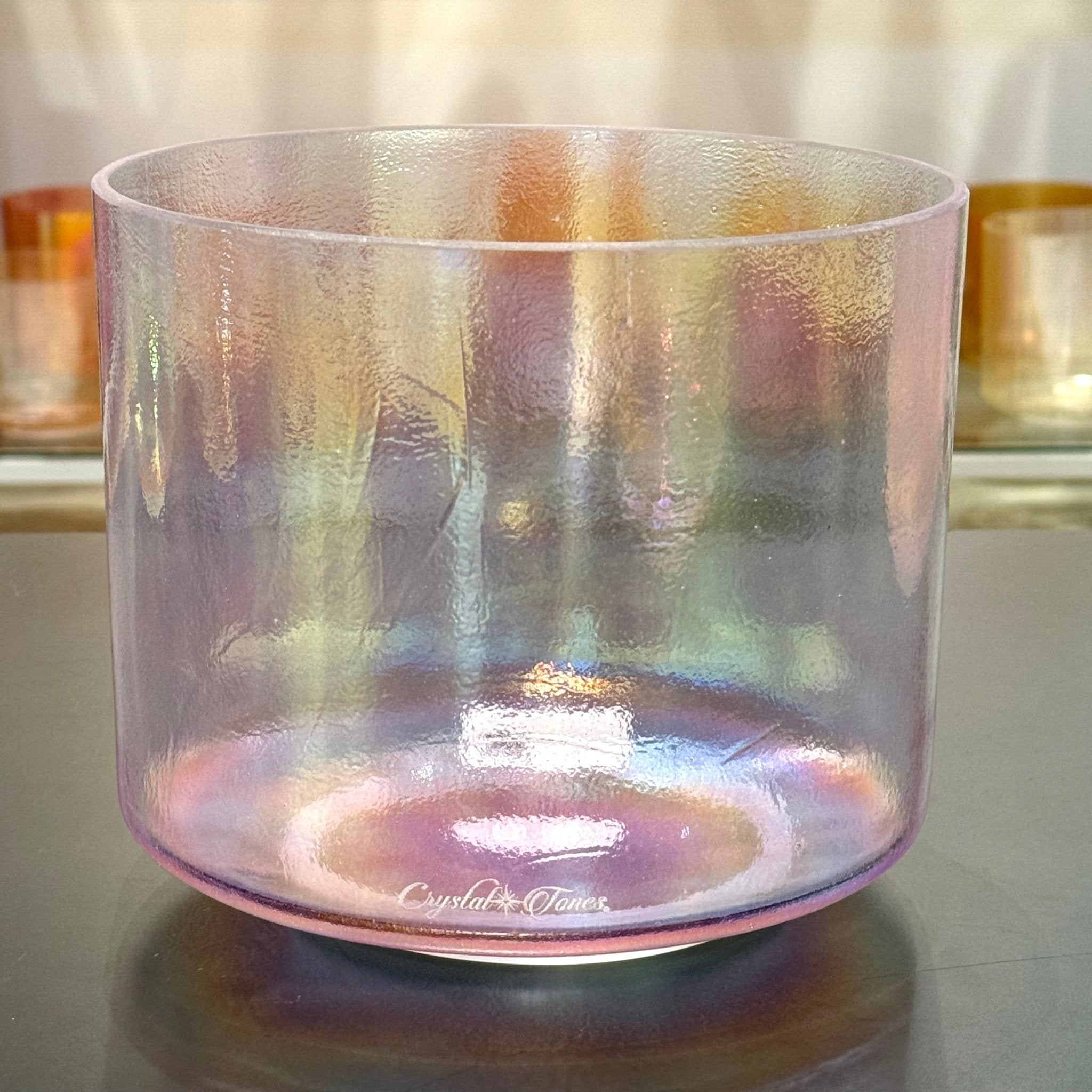8" E0 Violet Flame Aura 156131 Crystal Tones® Alchemy Crystal Singing Bowl - Sacred Sound of the Soul