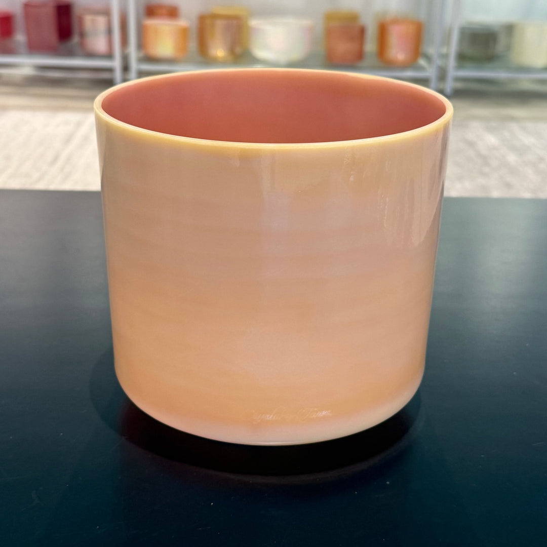 8" F0 Frankincense, Pink Ocean Gold (Inside), Celestial Rings 158308 Crystal Tones® Alchemy Crystal Singing Bowl - Sacred Sound of the Soul