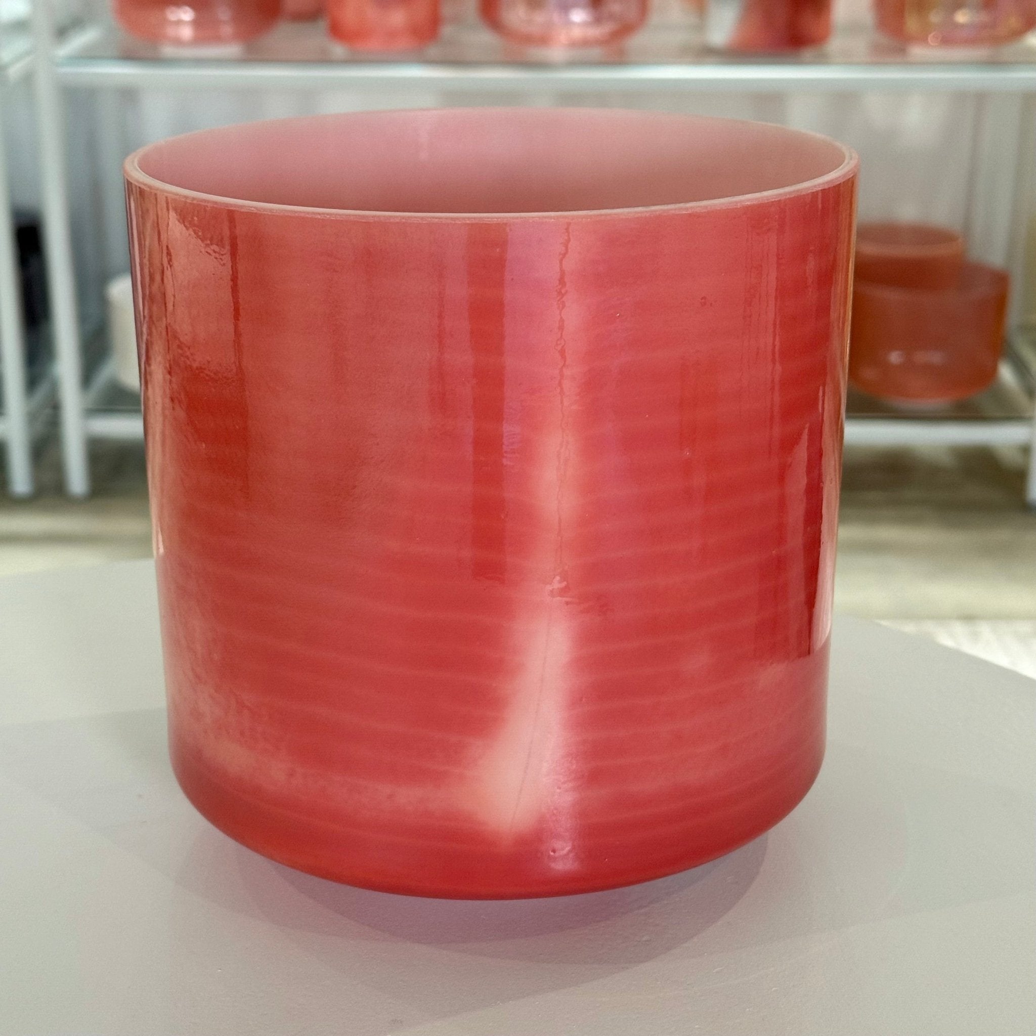 8" F+20 Rose Quartz, White Light Angel Gold, Celestial Rings, Transcendent (Morph) 153425 Crystal Tones® Alchemy Crystal Singing Bowl - Sacred Sound of the Soul