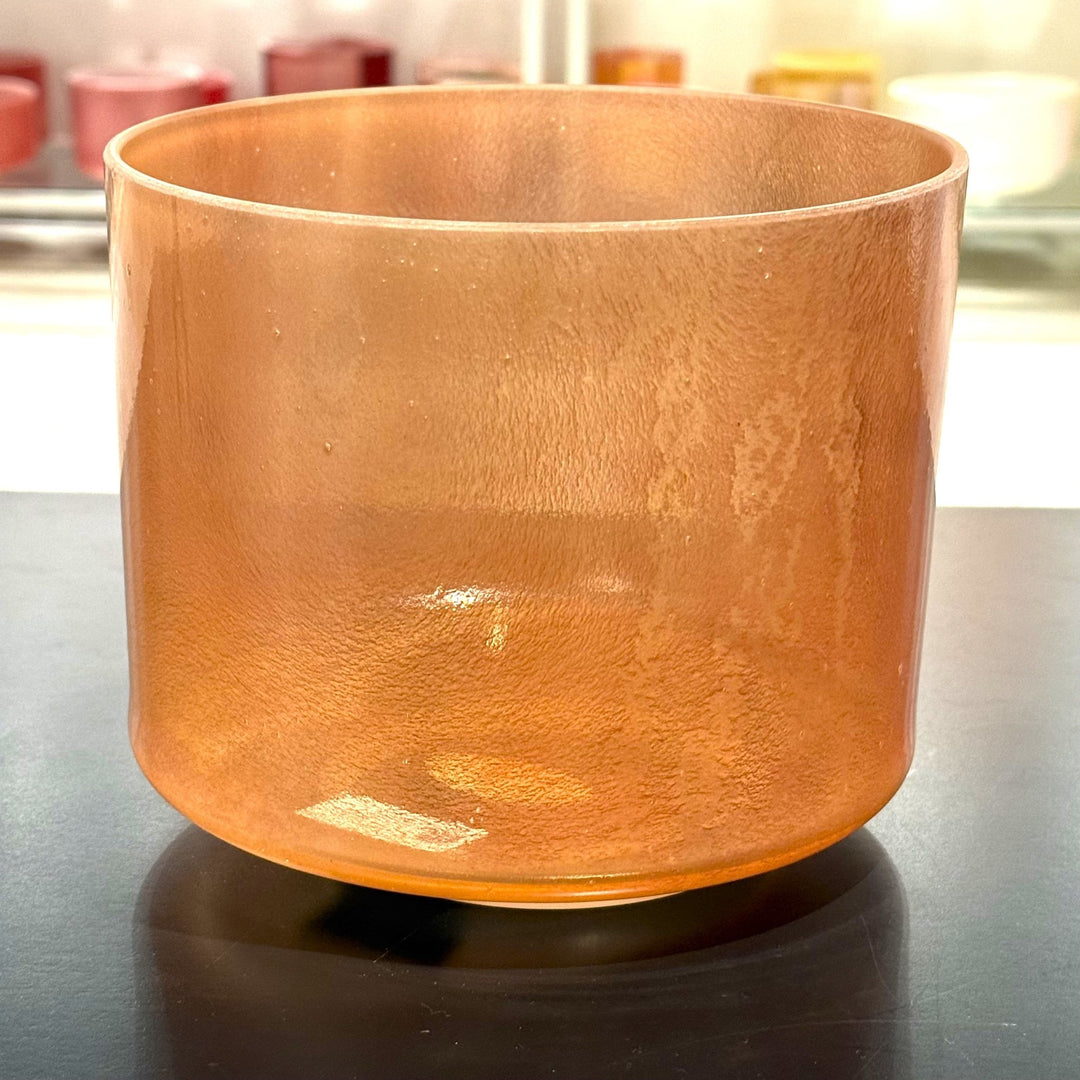 8" G-35 Carnelian, Lemon Aura Gold (Inside) 152308 Crystal Tones® Alchemy Crystal Singing Bowl - Sacred Sound of the Soul