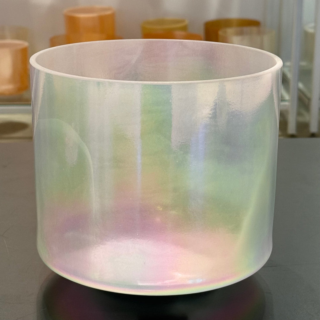 8" G+15 Dead Sea Salt, Platinum 158161 Crystal Tones® Alchemy Crystal Singing Bowl - Sacred Sound of the Soul