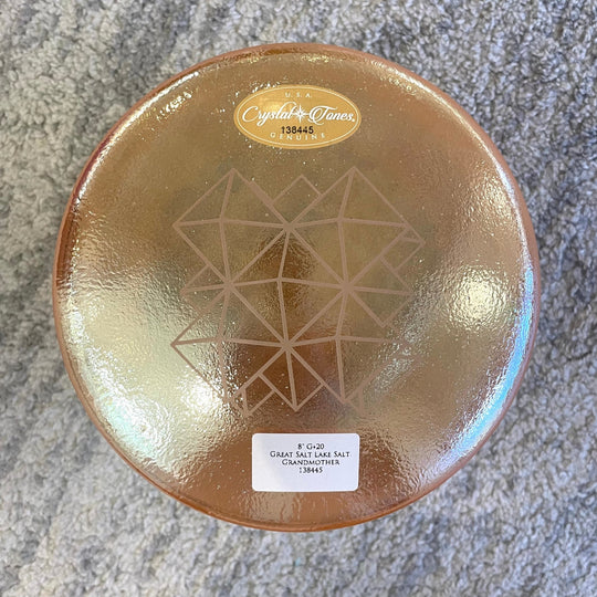 8" G+20 Great Salt Lake Salt, Grandmother 138445 Crystal Tones® Alchemy Crystal Singing Bowl - Sacred Sound of the Soul