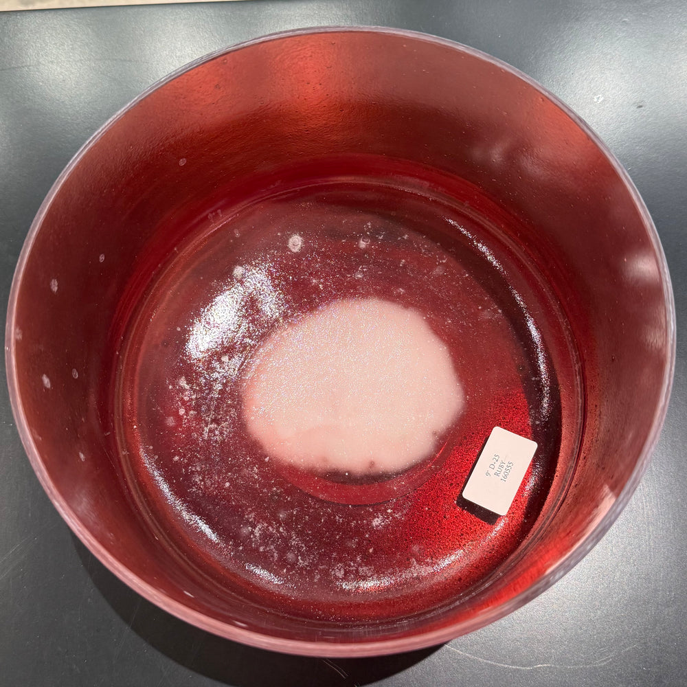 9" D+25 Ruby 160555 Crystal Tones® Alchemy Crystal Singing Bowl