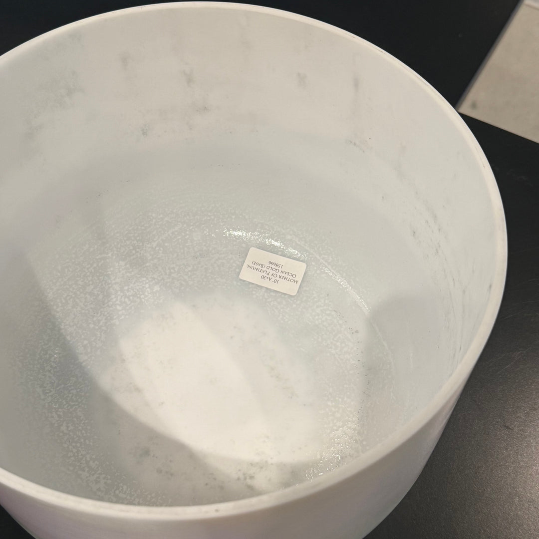 10" A+20 Mother Of Platinum, Ocean Gold (Base) 158666 Crystal Tones® Alchemy Crystal Singing Bowl