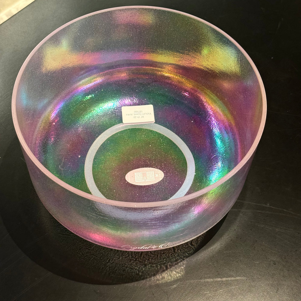 10" D+20 Violet Flame Aura 157100 Crystal Tones® Alchemy Crystal Singing Bowl