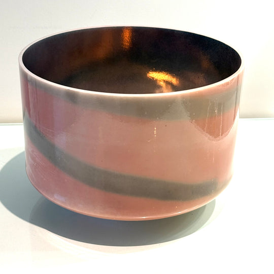 9" D#-40 Tiger's Eye, Tibetan Quartz Copper (Inside) 147085 Crystal Tones® Alchemy Crystal Singing Bowl