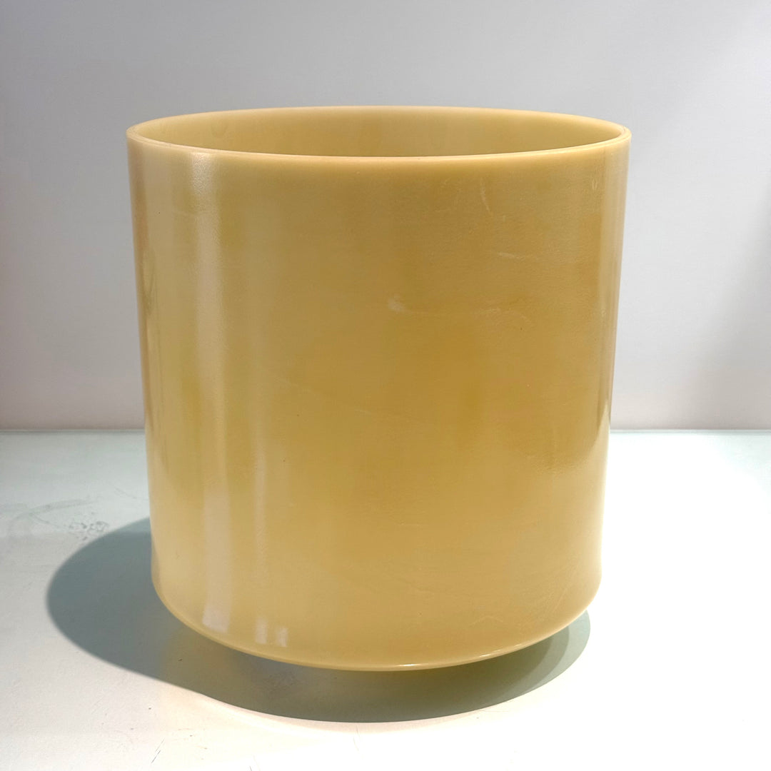 8" D#-5 White Alchemy Gold Bowl 122235 Crystal Tones® Alchemy Crystal Singing Bowl
