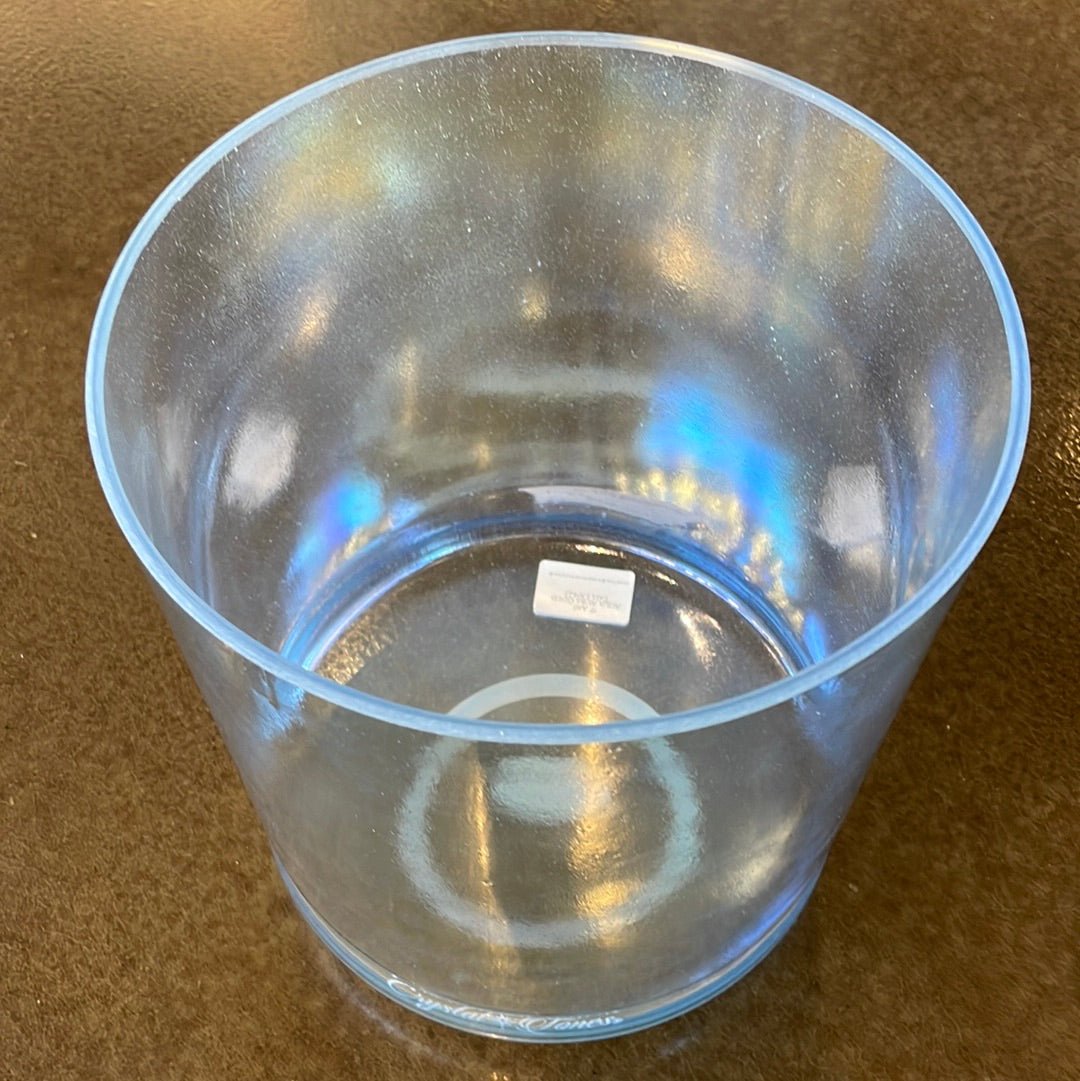 9" A0 Aqua Aura Gold Tall Bowl 130423 Crystal Tones® Alchemy Crystal Singing Bowl - Sacred Sound of the Soul